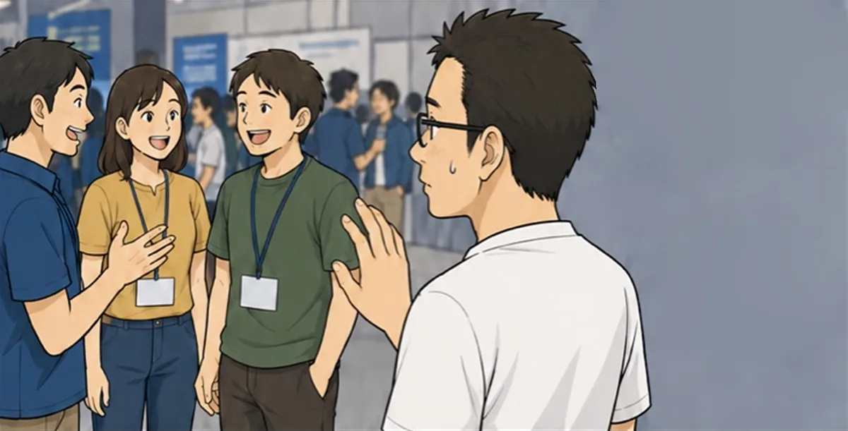 (話しかけたい。でも、何を話したらいいんやろ。)(やっぱり、こわいな……)