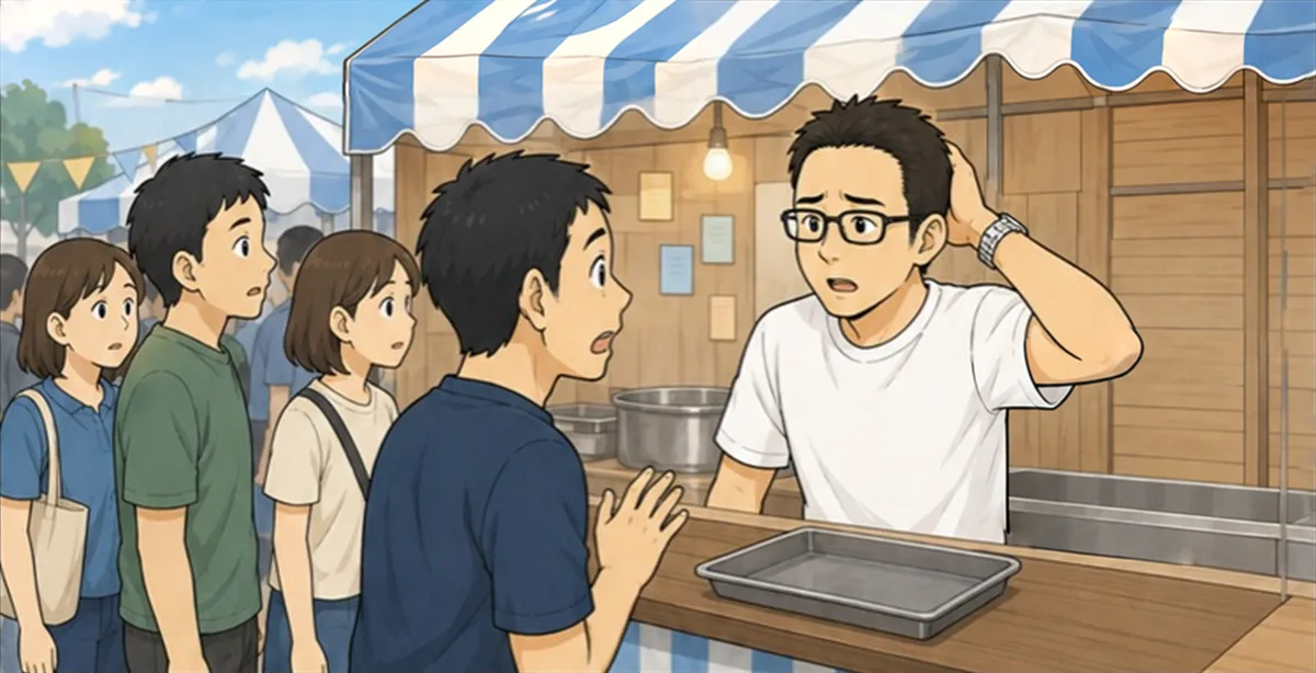 前回の反省から、二つの課題が見えた。「並んでもらうのが申し訳なかった。」「来てもらったのに、売り切れも避けたい。」